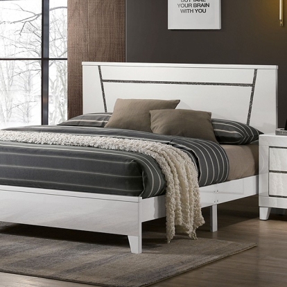 Furniture Of America Magdeburg Contemporary White Bed Model FOA7038WH-Twin Bed