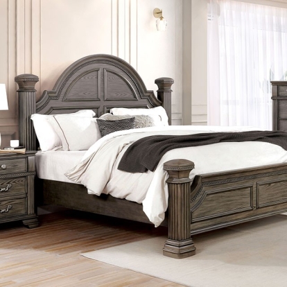 Furniture Of America Pamphilos Traditional Gray Bed Model FOA7144GY-E.King Bed
