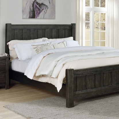 Furniture Of America Regensburg Rustic Dark Gray Bed Model FOA7169-E.King Bed