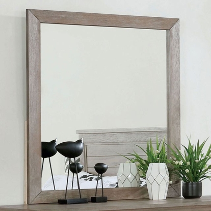 Furniture Of America Vevey Transitional Wire-Brushed Warm Gray Mirror Model FOA7175M