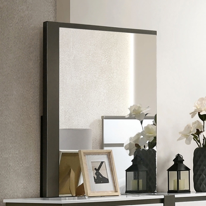 Furniture Of America Birsfelden Contemporary White/Metallic Gray Mirror Model FOA7225WH-M