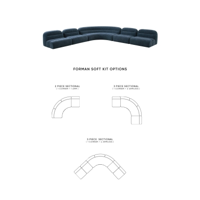 LA Furniture Forman Modern Blue Fabric Modular Sectional Sofa VGOD-ZW-23029-MOD-BLU Contemporary Style by Vig Furnitrue Number 83537|83537A|83538|83538A|81636|81636A Catch Home Goods