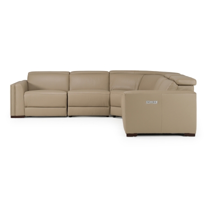 LA Furniture Frazier Modern Tan Leather Sectional Sofa with 3 Recliners VGKV-KM.268H-TAN Contemporary Style by Vig Furnitrue Number 83360|83360A Catch Home Goods