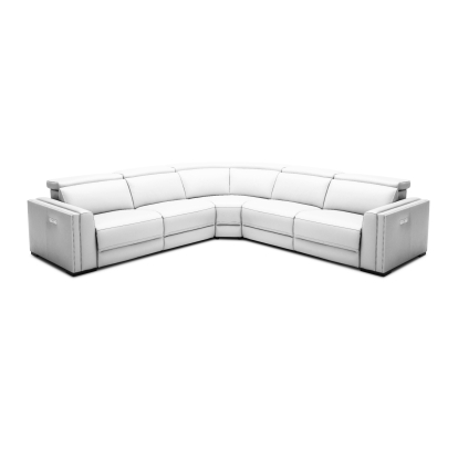 LA Furniture Frazier Modern White Leather Sectional Sofa with 3 Recliners VGKM-KM268H-W-SECT Contemporary Style by Vig Furnitrue Number 80074A|80074B Catch Home Goods
