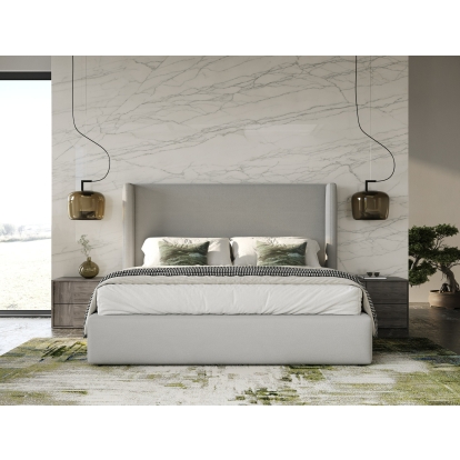 LA Furniture Queen Byrne + Asus Modern Grey Fabric + Elm Grey Bed & 2 Nightstands VGEVVG713-GRY-3PC-Q Contemporary Style by Vig Furnitrue Number 85648 Catch Home Goods