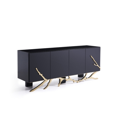 LA Furniture Legend Modern Black & Gold Buffet VGVCG8111-BLK Contemporary Style by Vig Furnitrue Number 73729B Catch Home Goods
