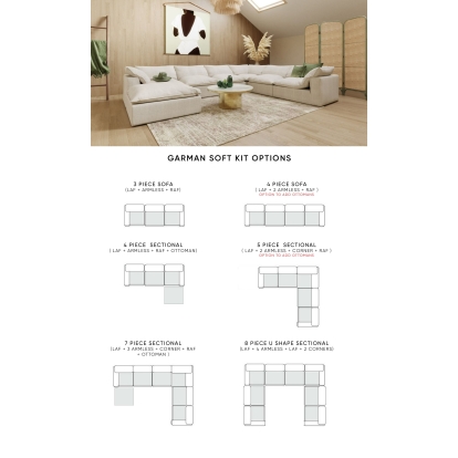 LA Furniture Garman Modern Light Grey Modular Sectional Sofa VGKKKF2651-MOD-GRY-SECT Contemporary Style by Vig Furnitrue Number 77214A|83554|83555|85556|83557 Catch Home Goods