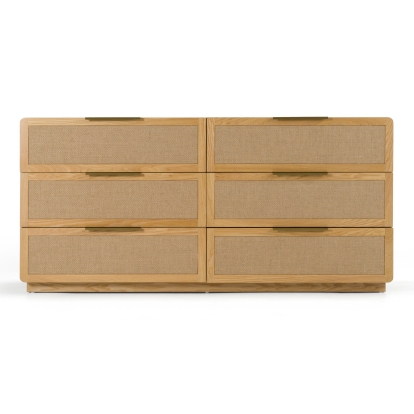 LA Furniture Gavin Modern Natural Ash + Rattan Dresser VGVC-J2411-D-NAT Contemporary Style by Vig Furnitrue Number 82687 Catch Home Goods