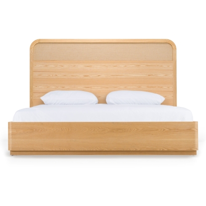 LA Furniture Gavin Modern Natural Ash + Rattan Bed VGVC-BD2411-BED-NAT Contemporary Style by Vig Furnitrue Number 82784|82685 Catch Home Goods