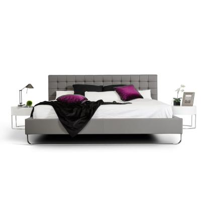 LA Furniture Eastern King Gemma Modern Grey Leatherette Bed VGJY239B-T-GRY-EK Contemporary Style by Vig Furnitrue Number 16238 Catch Home Goods
