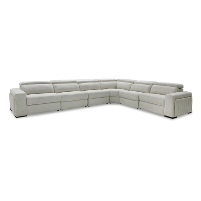 LA Furniture Gering Modern Beige Fabric Sectional Sofa With 2 Power Recliners VGMB-R191-P2-SECT-BGE Contemporary Style by Vig Furnitrue Number 80431 Catch Home Goods