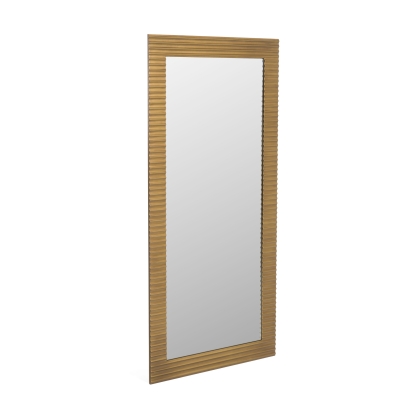 LA Furniture Glinda Modern Brushed Brass Floor Mirror VGHB429G2-BRS Contemporary Style by Vig Furnitrue Number 81279 Catch Home Goods