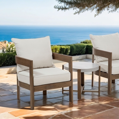 Furniture Of America Lotus Contemporary Natural Tone/Beige 3-Pc Patio Set Model GM-1024NT-3PK
