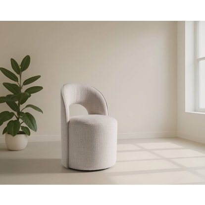 LA Furniture Gordon Modern Cream Fabric Swivel Dining Chair VGKK-KF-Y2176-CRM Contemporary Style by Vig Furnitrue Number 82723|82723A Catch Home Goods