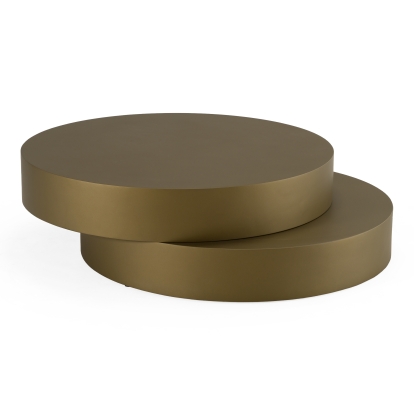 LA Furniture Grayson Glam Brushed Bronze Metallic Coffee Table VGODLZ-218C Contemporary Style by Vig Furnitrue Number 76899 Catch Home Goods