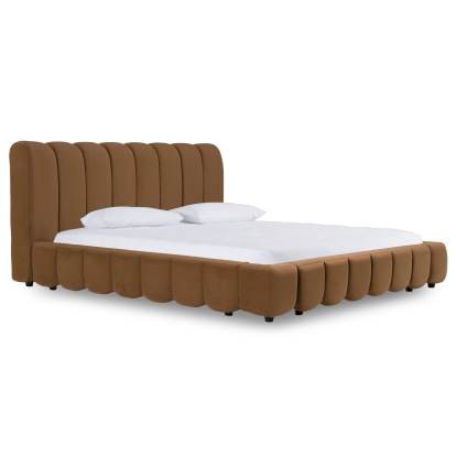LA Furniture Harris Modern Brown Fabric Bed VGKK-KF.B2032-BRN Contemporary Style by Vig Furnitrue Number 82818A|82818B|82819A|82819B Catch Home Goods