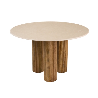 LA Furniture Hayden Modern Marble + Wood Round Dining Table VGBR-SBA-4788 Contemporary Style by Vig Furnitrue Number 81999 Catch Home Goods
