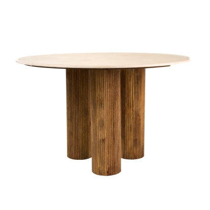 LA Furniture Hayden Modern Marble + Wood Round Dining Table VGBR-SBA-4788 Contemporary Style by Vig Furnitrue Number 81999 Catch Home Goods