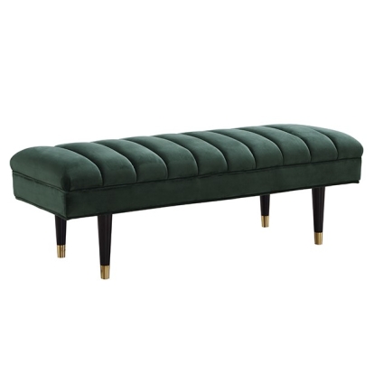 LA Furniture Ritner Modern Green Velvet Bench VGYUHD-1855-GRN Contemporary Style by Vig Furnitrue Number 75412 Catch Home Goods