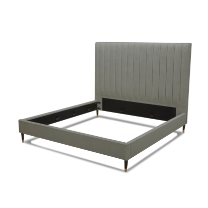 LA Furniture Hemlock California King Modern Grey Velvet Bed VGKKB606X-GRY-BED-CK Contemporary Style by Vig Furnitrue Number 78190 Catch Home Goods
