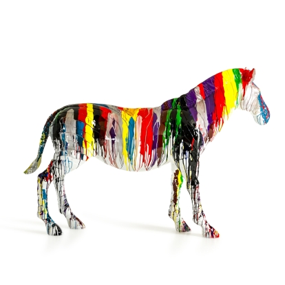LA Furniture Large Rainbow Zebra Sculpture VGTHTH-171 Contemporary Style by Vig Furnitrue Number 71061 Catch Home Goods