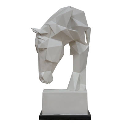 LA Furniture Horse Geometric White Sculpture VGTHDS0071-HORSE Contemporary Style by Vig Furnitrue Number 78014 Catch Home Goods