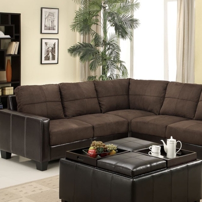 Furniture Of America Lavena Contemporary Chocolate/Espresso Sectional Model CM6453DK-PK