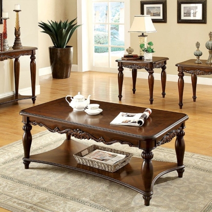 Furniture Of America Bunbury Traditional Cherry 3 Pc. Table Set Model CM4915-3PK-END TABLE