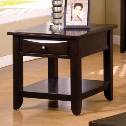 Furniture Of America Baldwin Transitional Espresso End Table Model CM4265DK-E