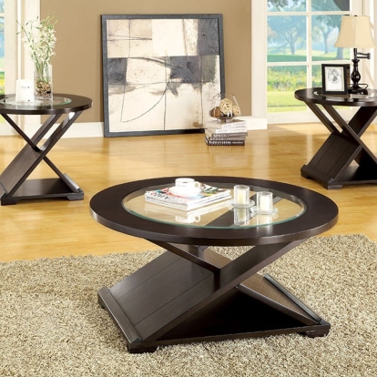 Furniture Of America Orbe Contemporary Espresso 3 Pc. Table Set Model CM4006-3PK-SET-END TABLE