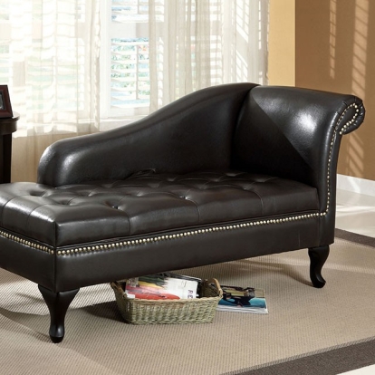 Furniture Of America Lakeport Transitional Black Chaise Model CM-BN6893