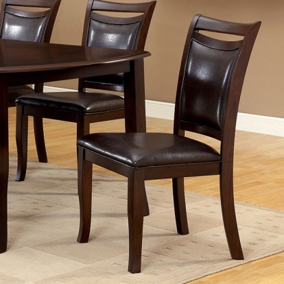 Furniture Of America Woodside Transitional Dark Cherry/Espresso Side Chair (2/Box) Model CM3024SC-2PK