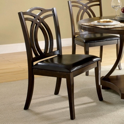 Furniture Of America Keukenhof Transitional Dark Walnut Side Chair (2/Box) Model CM3160SC-2PK