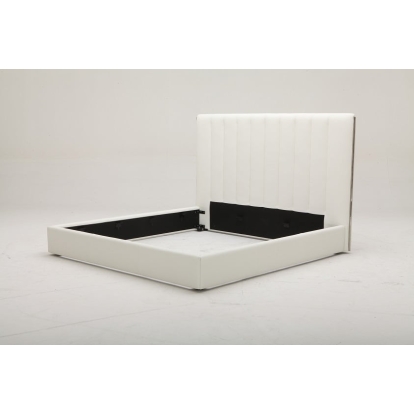 LA Furniture Valhalla Contemporary White Fabric Q Bed VGKK-KFB1008-WHT-BED-1 Contemporary Style by Vig Furnitrue Number 79767 Catch Home Goods