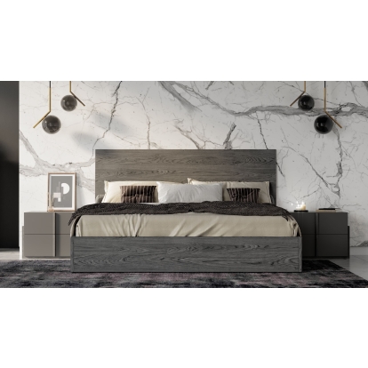 LA Furniture Lucia Eastern King Italian Modern Matte Grey / Elm Grey Bed VGACLUCIA-GRY-BED-EK Contemporary Style by Vig Furnitrue Number 77679 Catch Home Goods