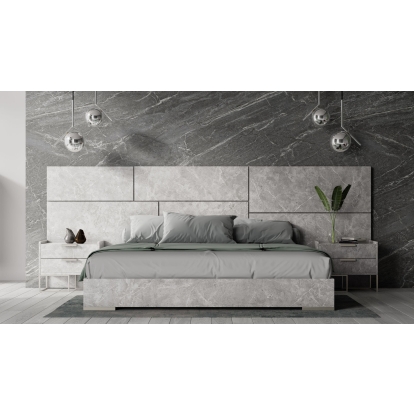 LA Furniture Marbella Italian Modern Grey Marble Bed with 2 Nightstands VGACMARBELLA-GRY-BED Contemporary Style by Vig Furnitrue Number 77943|77944|79306 Catch Home Goods