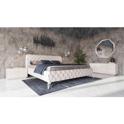 LA Furniture Legend Modern White EK Bedroom Set VGVCBD8111-WHT-SET-eastern Contemporary Style by Vig Furnitrue Number 80172 Catch Home Goods
