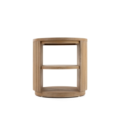 LA Furniture Jacobson Modern Natural Acacia End Table VGWD-LYO-BF2D Contemporary Style by Vig Furnitrue Number 81741 Catch Home Goods