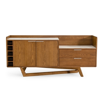 LA Furniture James Contemporary Walnut & White Buffet VGCSSB-19078-WAL-BUF Contemporary Style by Vig Furnitrue Number 77326 Catch Home Goods