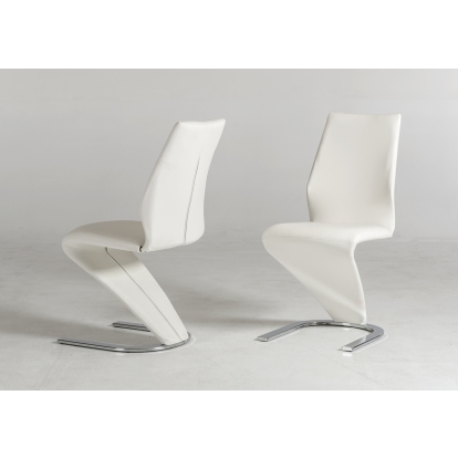 LA Furniture Penn Modern White Leatherette Dining Chair (Set of 2) VGGUJCD-6606-WHT Contemporary Style by Vig Furnitrue Number 70499Z Catch Home Goods