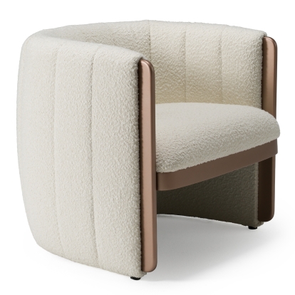 LA Furniture Joselyn Modern Cream Fabric Accent Chair VGOD-ZW-22051-CH Contemporary Style by Vig Furnitrue Number 80040 Catch Home Goods