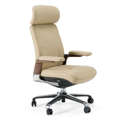 LA Furniture Johnson Modern Beige Leather Executive Office Chair VGFU-FK006-A-BGE Contemporary Style by Vig Furnitrue Number 83180 Catch Home Goods