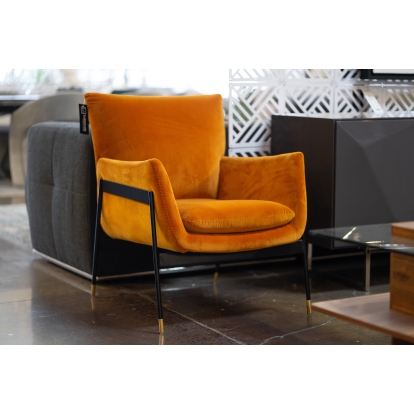 LA Furniture Joseph Modern Orange Fabric Accent Chair VGKKKF.A002-ORG Contemporary Style by Vig Furnitrue Number 74749 Catch Home Goods