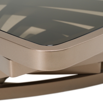 LA Furniture Jovial Contemporary Brown Glass + Dark Gold Coffee Table VGFA-CT2041 Contemporary Style by Vig Furnitrue Number 83090 Catch Home Goods