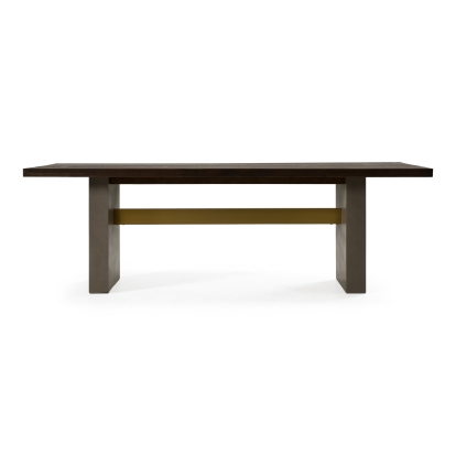 LA Furniture June Modern Dark Grey & Walnut Dining Table VGGR639082-WAL-DT Contemporary Style by Vig Furnitrue Number 78560B Catch Home Goods