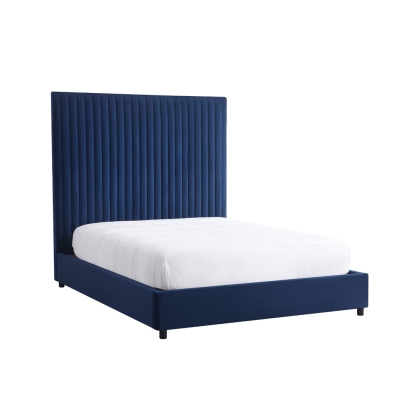 LA Furniture Eastern King Chaplin Modern Blue Velvet Bed VGJY-601-BLU-EK Contemporary Style by Vig Furnitrue Number 75365 Catch Home Goods