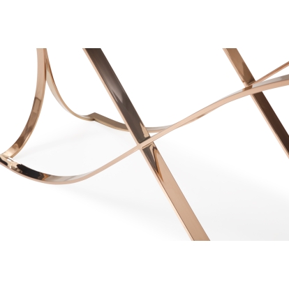 LA Furniture Reklaw Modern Smoked Glass & Rosegold Console Table VGVCK836 Contemporary Style by Vig Furnitrue Number 74643 Catch Home Goods
