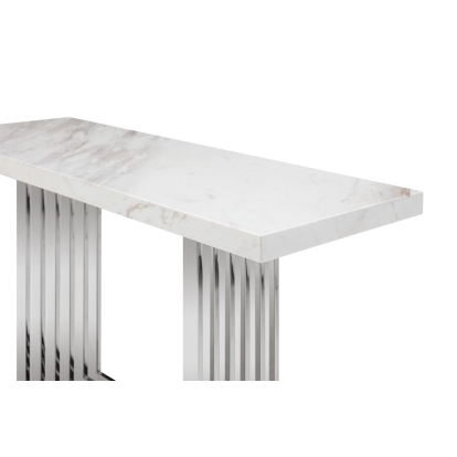 LA Furniture Kingsley Modern Marble & Stainless Steel Console Table VGVCK8933-STL Contemporary Style by Vig Furnitrue Number 75538 Catch Home Goods