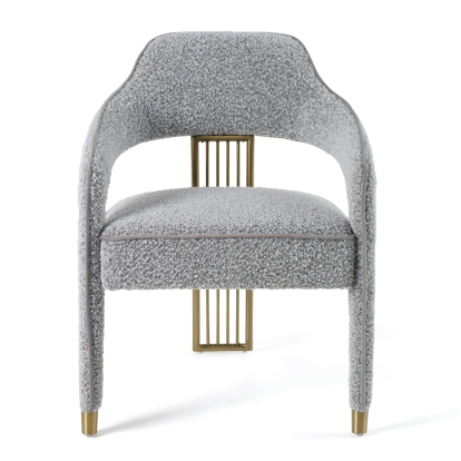LA Furniture Kasem Modern Grey Fabric + Gold Dining Chair VGMF-D1204-GRY Contemporary Style by Vig Furnitrue Number 81409 Catch Home Goods