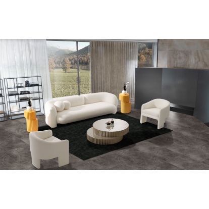 LA Furniture Khan Modern 4-Seater Off White Fabric Sofa VGOD-ZW-22022-S Contemporary Style by Vig Furnitrue Number 80060|80060A Catch Home Goods